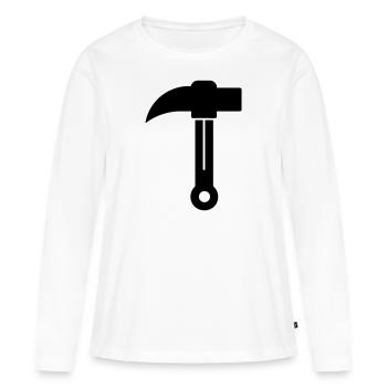 Axt - Frauen Premium Bio Langarmshirt - Weiß - Vorne - Julia (174cm)