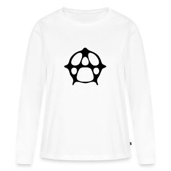 Anarchie / Anarchiste - T-shirt manches longues Premium bio Femme - blanc - Devant - Julia (174cm)