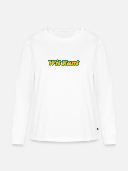 Mit Kant - Frauen Premium Bio Langarmshirt - Weiß
