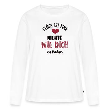 Nichte Patenkind Nichten Patentochter Cousine - Frauen Premium Bio Langarmshirt - Weiß - Vorne - Julia (174cm)