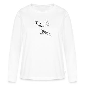 Da vinci Kiffer Tshirt drôle costume de drogué - T-shirt manches longues Premium bio Femme - blanc - Devant - Julia (174cm)