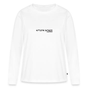 Piste de course Spielberg Autriche Coordonnées - T-shirt manches longues Premium bio Femme - blanc - Devant - Julia (174cm)