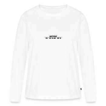 Coordonnées de Bottrop - T-shirt manches longues Premium bio Femme - blanc - Devant - Julia (174cm)