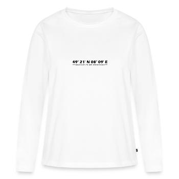 Coordonnées de Neustadt an der Weinstraße - T-shirt manches longues Premium bio Femme - blanc - Devant - Julia (174cm)