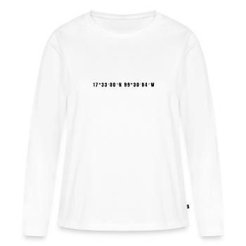 Coordonnées d’Anchorage, Alaska, États-Unis - T-shirt manches longues Premium bio Femme - blanc - Devant - Julia (174cm)