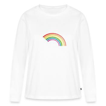 arc en ciel - T-shirt manches longues Premium bio Femme - blanc - Devant - Julia (174cm)