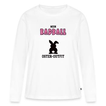 Radball Oster Outfit Ostergeschenk Radballerin - Frauen Premium Bio Langarmshirt - Weiß - Vorne - Julia (174cm)