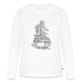 Déclaration directe sur le motocross - T-shirt manches longues Premium bio Femme - blanc - Devant - Julia (174cm)