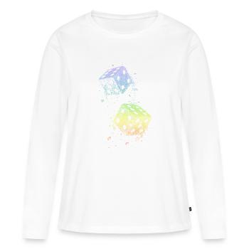 Cube - Women's Premium Organic Long Sleeve Shirt - white - Front - Julia (174cm)