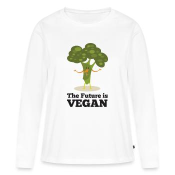 The Future is Vegan - Women's Premium Organic Long Sleeve Shirt - white - Front - Julia (174cm)