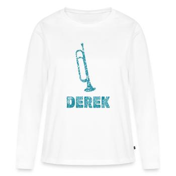 Brass band Derek - Women's Premium Organic Long Sleeve Shirt - white - Front - Julia (174cm)