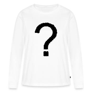 point d'interrogation - T-shirt manches longues Premium bio Femme - blanc - Devant - Julia (174cm)