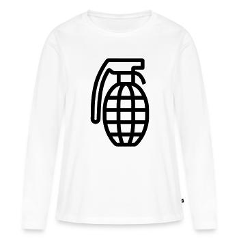 grenade - T-shirt manches longues Premium bio Femme - blanc - Devant - Julia (174cm)