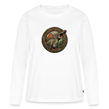 Spinosaurus dans l’Anneau de Pierre - T-shirt manches longues Premium bio Femme - blanc - Devant - Julia (174cm)