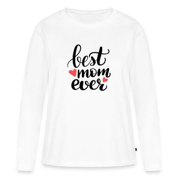 Best mom 23 - Frauen Premium Bio Langarmshirt - Weiß - Vorne - Julia (174cm)