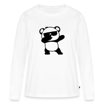Panda Dabbing Lunettes De Soleil Enfant Animal Mignon Cadeau - T-shirt manches longues Premium bio Femme - blanc - Devant - Julia (174cm)