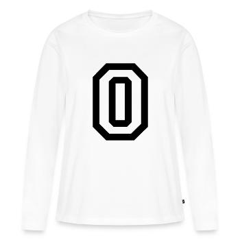zero - T-shirt manches longues Premium bio Femme - blanc - Devant - Julia (174cm)
