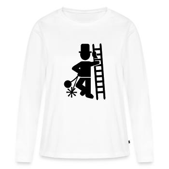 Schornsteinfeger - Frauen Premium Bio Langarmshirt - Weiß - Vorne - Julia (174cm)