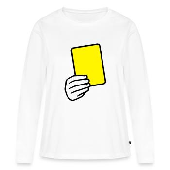 Arbitre - T-shirt manches longues Premium bio Femme - blanc - Devant - Julia (174cm)