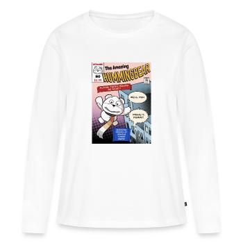 Der erstaunliche Hummingbear #0 - Frauen Premium Bio Langarmshirt - Weiß - Vorne - Julia (174cm)