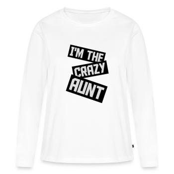 à The Crazy Aunt - T-shirt manches longues Premium bio Femme - blanc - Devant - Julia (174cm)