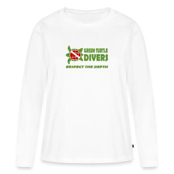 RESPECT - T-shirt manches longues Premium bio Femme - blanc - Devant - Julia (174cm)