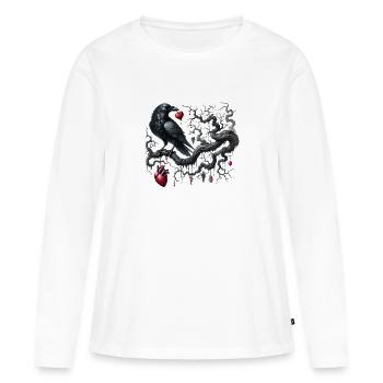 Dark Romance: Gothic Aesthetic - Women's Premium Organic Long Sleeve Shirt - white - Front - Julia (174cm)