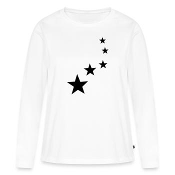 stars - T-shirt manches longues Premium bio Femme - blanc - Devant - Julia (174cm)