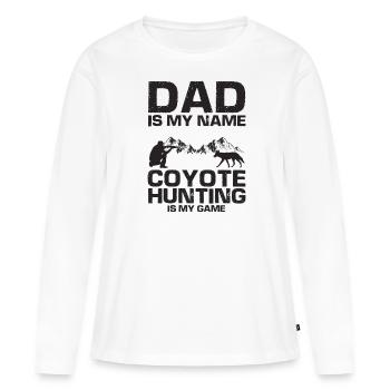 Conception de coyote pour les réacteurs de coyote - T-shirt manches longues Premium bio Femme - blanc - Devant - Julia (174cm)