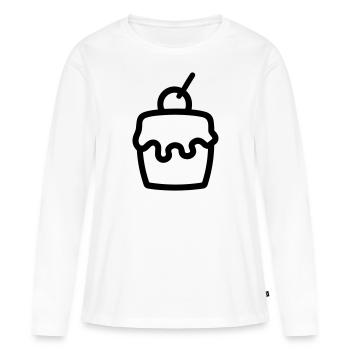Cupcake - Frauen Premium Bio Langarmshirt - Weiß - Vorne - Julia (174cm)
