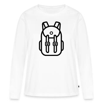 Backpack - Women's Premium Organic Long Sleeve Shirt - white - Front - Julia (174cm)