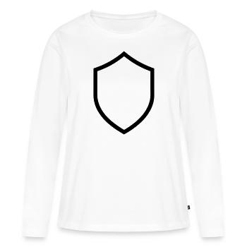 Schild - Frauen Premium Bio Langarmshirt - Weiß - Vorne - Julia (174cm)