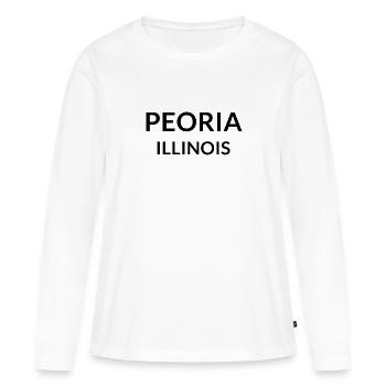Peoria, Illinois, États-Unis - T-shirt manches longues Premium bio Femme - blanc - Devant - Julia (174cm)