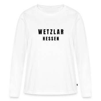 Wetzlar Hesse - T-shirt manches longues Premium bio Femme - blanc - Devant - Julia (174cm)