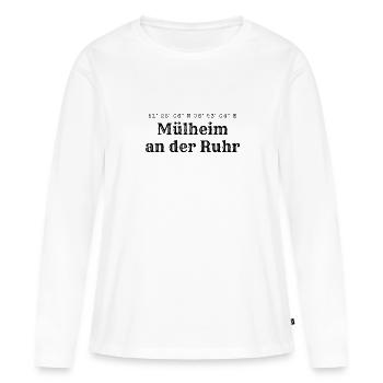 les coordonnées de Mülheim an der Ruhr - T-shirt manches longues Premium bio Femme - blanc - Devant - Julia (174cm)