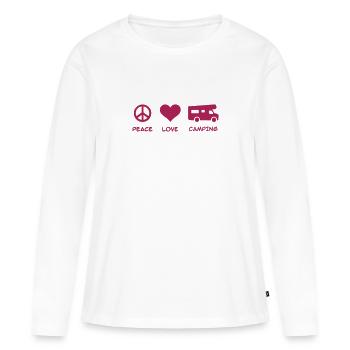 Wohnmobil - Frauen Premium Bio Langarmshirt - Weiß - Vorne - Julia (174cm)