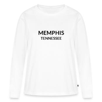 Memphis Tennessee USA - Frauen Premium Bio Langarmshirt - Weiß - Vorne - Julia (174cm)