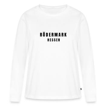 Rödermark, Hesse - T-shirt manches longues Premium bio Femme - blanc - Devant - Julia (174cm)