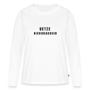 Uetze, Basse-Saxe - T-shirt manches longues Premium bio Femme - blanc - Devant - Julia (174cm)