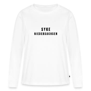 Syke, Basse-Saxe - T-shirt manches longues Premium bio Femme - blanc - Devant - Julia (174cm)