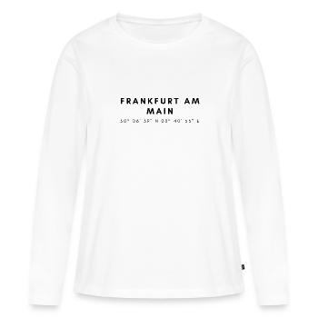 Frankfurt am Main coordinates - Women's Premium Organic Long Sleeve Shirt - white - Front - Julia (174cm)