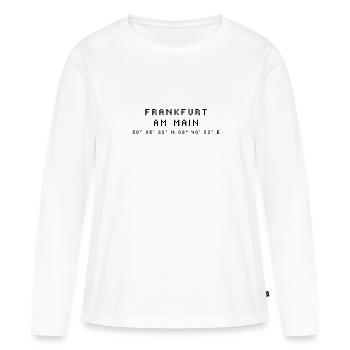 Frankfurt am Main coordinates - Women's Premium Organic Long Sleeve Shirt - white - Front - Julia (174cm)