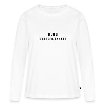 Papenburg, Basse-Saxe - T-shirt manches longues Premium bio Femme - blanc - Devant - Julia (174cm)