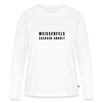 Weißenfels, Saxe-Anhalt - T-shirt manches longues Premium bio Femme - blanc - Devant - Julia (174cm)
