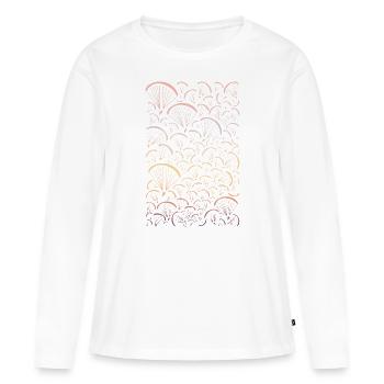 Paragliders course sunset - Women's Premium Organic Long Sleeve Shirt - white - Front - Julia (174cm)