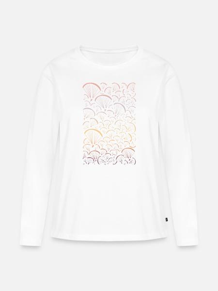Paragliders Verlauf sunset - Frauen Premium Bio Langarmshirt - Weiß