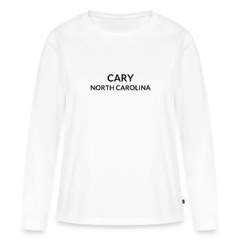 Cary North Carolina USA - Frauen Premium Bio Langarmshirt - Weiß - Vorne - Julia (174cm)
