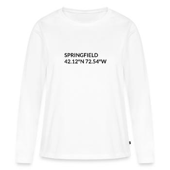 Coordonnées Springfield, Massachusetts, États-Unis - T-shirt manches longues Premium bio Femme - blanc - Devant - Julia (174cm)