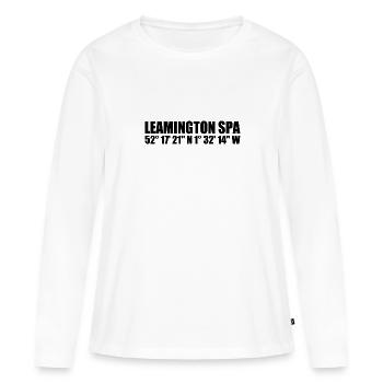 Coordonnées de Leamington Spa - T-shirt manches longues Premium bio Femme - blanc - Devant - Julia (174cm)