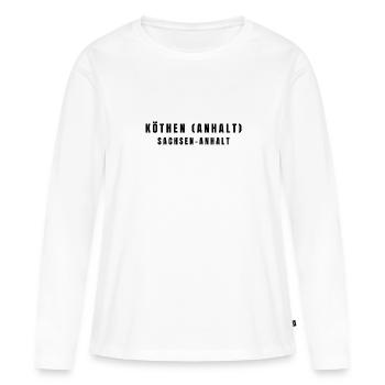 Köthen (Anhalt), Saxe-Anhalt - T-shirt manches longues Premium bio Femme - blanc - Devant - Julia (174cm)